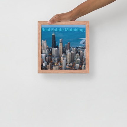 Beutiful Sinari Framed photo paper poster with Real Estate Matching Logo