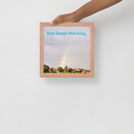 The Rainbow Sinari Framed photo paper poster with Real Estate Matching Logo