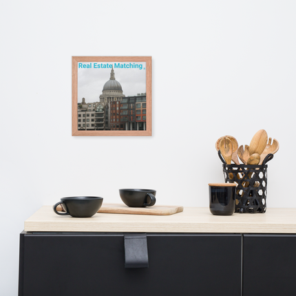 St. Paul's Cathedral Framed photo paper poster with Real Estate Matching Logo