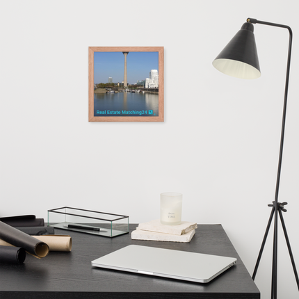 Lovely Sinari Framed photo paper poster with Real Estate Matching24 Logo