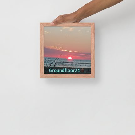 Beutiful Framed photo paper poster with Groundfloor24 Logo