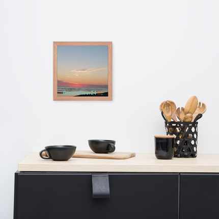 Sunset Sinari Framed photo paper poster with Groundfloor24 Logo