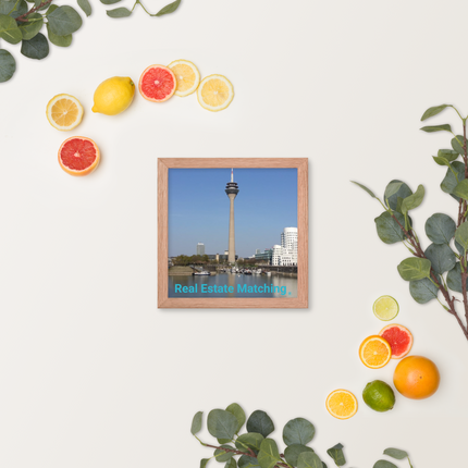Lovely Sinari Framed photo paper poster with Real Estate Matching Logo