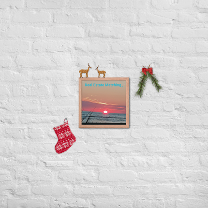 Beutiful Framed photo paper poster with Real Estate Matching Logo