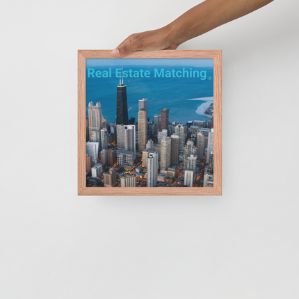 Beutiful Sinari Framed photo paper poster with Real Estate Matching Logo