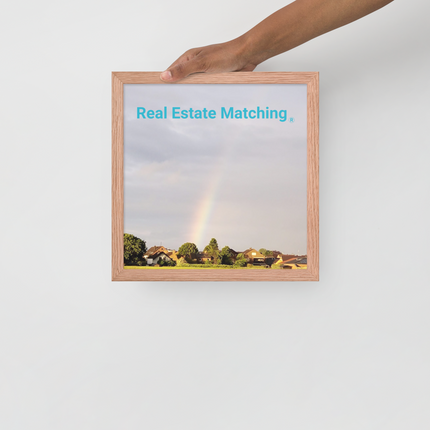 The Rainbow Sinari Framed photo paper poster with Real Estate Matching Logo