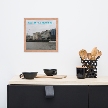 Beautiful Place Framed photo paper poster with Real Estate Matching Logo
