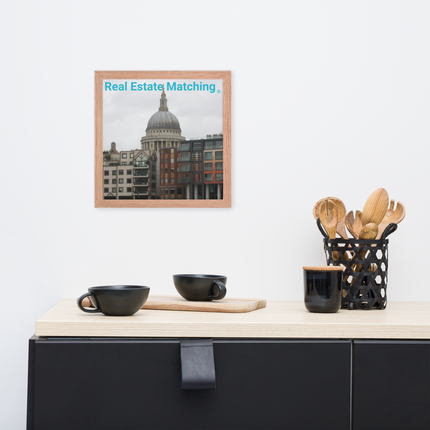St. Paul's Cathedral Framed photo paper poster with Real Estate Matching Logo
