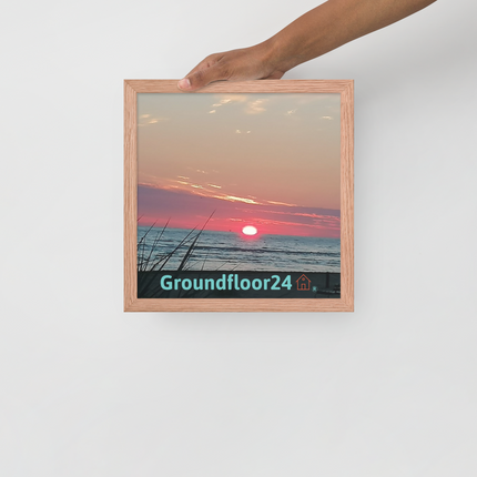 Beutiful Framed photo paper poster with Groundfloor24 Logo