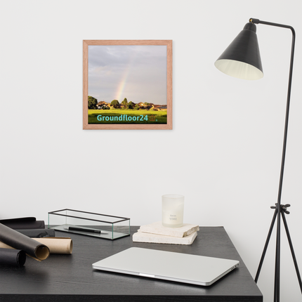 The Rainbow Sinari Framed photo paper poster with Groundfloor24 Logo