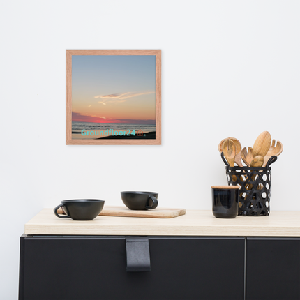 Sunset Sinari Framed photo paper poster with Groundfloor24 Logo