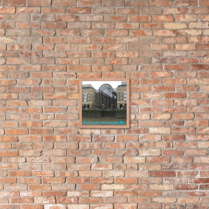 Hay's Galleria Framed photo paper poster with Real Estate Matching24 Logo