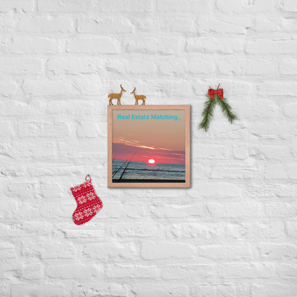 Beutiful Framed photo paper poster with Real Estate Matching Logo