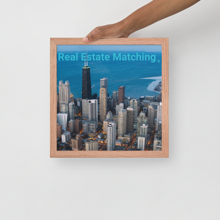 Beutiful Sinari Framed photo paper poster with Real Estate Matching Logo