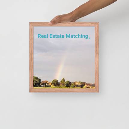 The Rainbow Sinari Framed photo paper poster with Real Estate Matching Logo