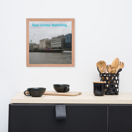 Beautiful Place Framed photo paper poster with Real Estate Matching Logo