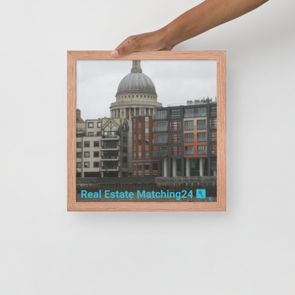St. Paul's Cathedral Framed photo paper poster with Real Estate Matching24 Logo