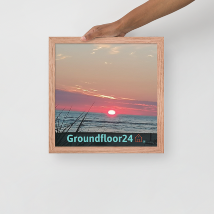 Beutiful Framed photo paper poster with Groundfloor24 Logo