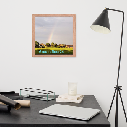 The Rainbow Sinari Framed photo paper poster with Groundfloor24 Logo