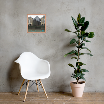 Hay's Galleria Framed photo paper poster with Real Estate Matching24 Logo