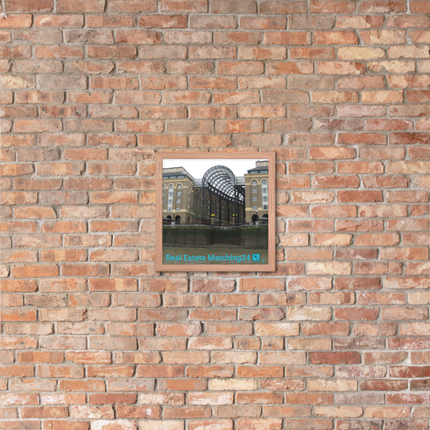 Hay's Galleria Framed photo paper poster with Real Estate Matching24 Logo