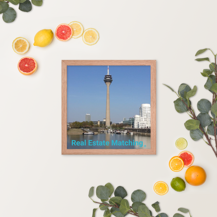 Lovely Sinari Framed photo paper poster with Real Estate Matching Logo