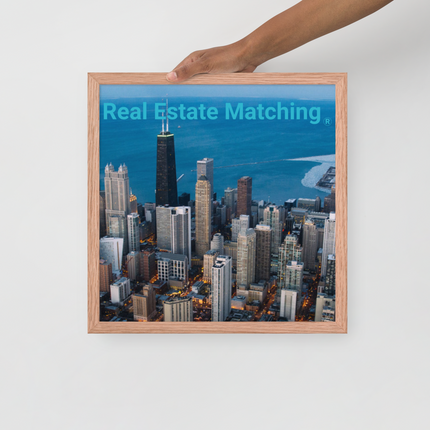 Beutiful Sinari Framed photo paper poster with Real Estate Matching Logo