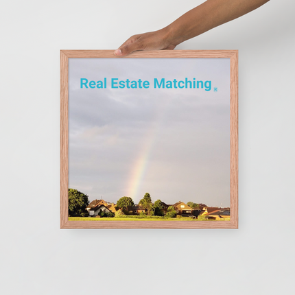 The Rainbow Sinari Framed photo paper poster with Real Estate Matching Logo