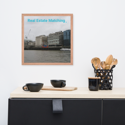 Beautiful Place Framed photo paper poster with Real Estate Matching Logo