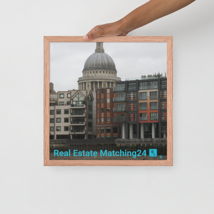 St. Paul's Cathedral Framed photo paper poster with Real Estate Matching24 Logo