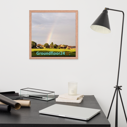 The Rainbow Sinari Framed photo paper poster with Groundfloor24 Logo