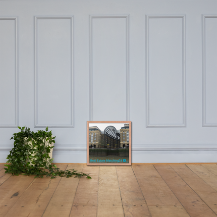 Hay's Galleria Framed photo paper poster with Real Estate Matching24 Logo
