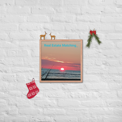 Beutiful Framed photo paper poster with Real Estate Matching Logo