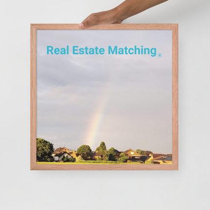 The Rainbow Sinari Framed photo paper poster with Real Estate Matching Logo