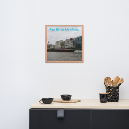 Beautiful Place Framed photo paper poster with Real Estate Matching Logo