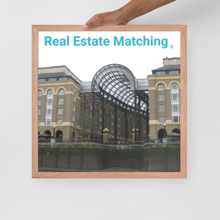 Hay's Galleria Framed photo paper poster with Real Estate Matching Logo