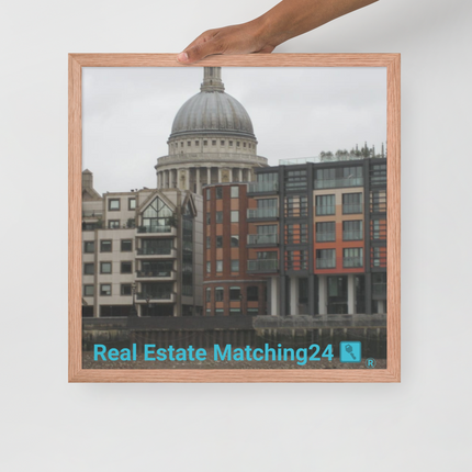 St. Paul's Cathedral Framed photo paper poster with Real Estate Matching24 Logo
