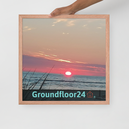 Beutiful Framed photo paper poster with Groundfloor24 Logo