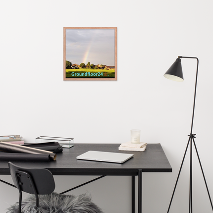 The Rainbow Sinari Framed photo paper poster with Groundfloor24 Logo