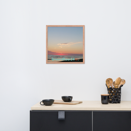Sunset Sinari Framed photo paper poster with Groundfloor24 Logo