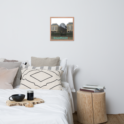 Hay's Galleria Framed photo paper poster with Groundfloor24 Logo