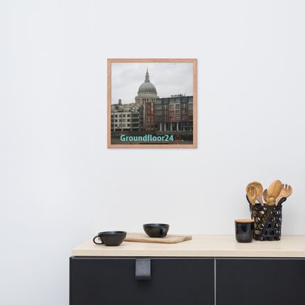 St. Paul's Cathedral Framed photo paper poster with Groundfloor24 Logo