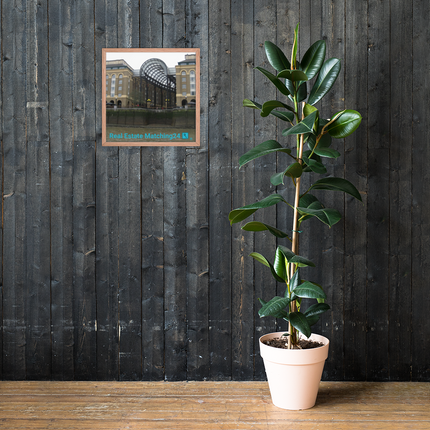 Hay's Galleria Framed photo paper poster with Real Estate Matching24 Logo