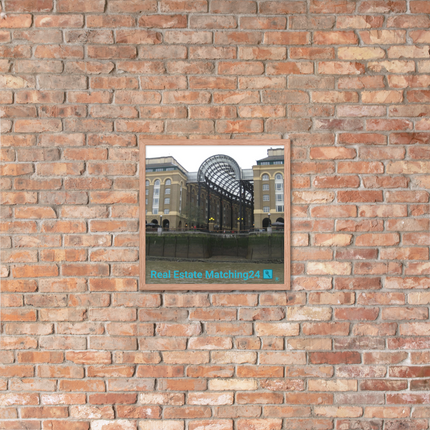Hay's Galleria Framed photo paper poster with Real Estate Matching24 Logo
