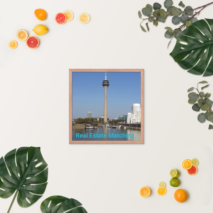 Lovely Sinari Framed photo paper poster with Real Estate Matching Logo