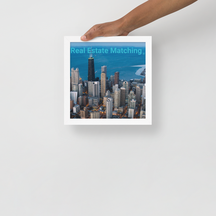 Beutiful Sinari Framed photo paper poster with Real Estate Matching Logo