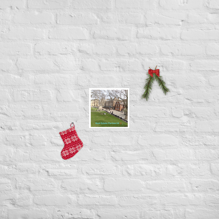 Beautiful Park Photo paper poster with realestatepartner24 with house Logo