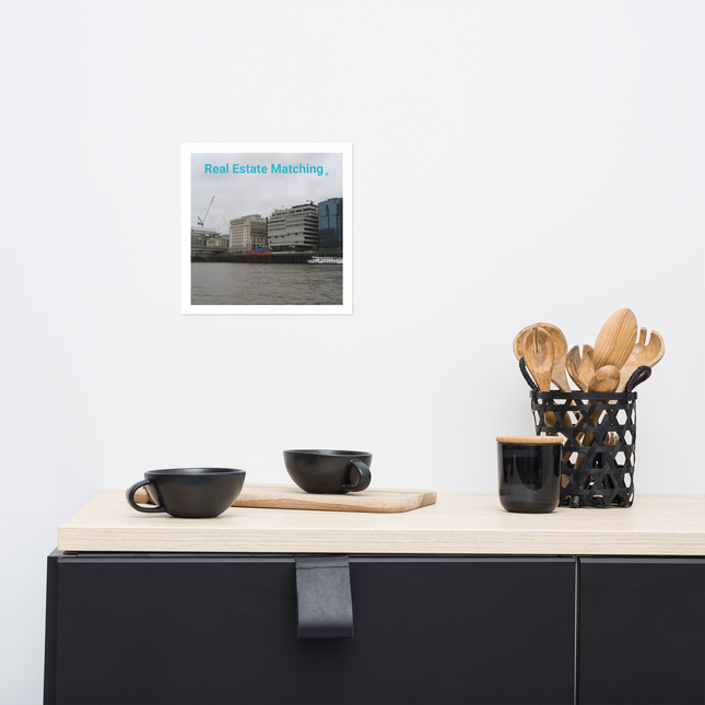 Beautiful Place Photo paper poster with Real Estate Matching Logo