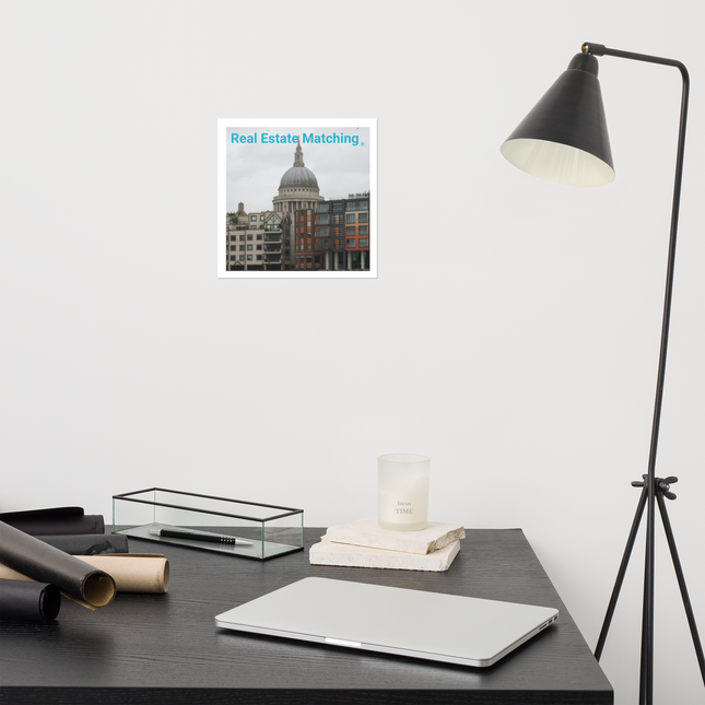 St. Paul's Cathedral Photo paper poster with Real Estate Matching Logo