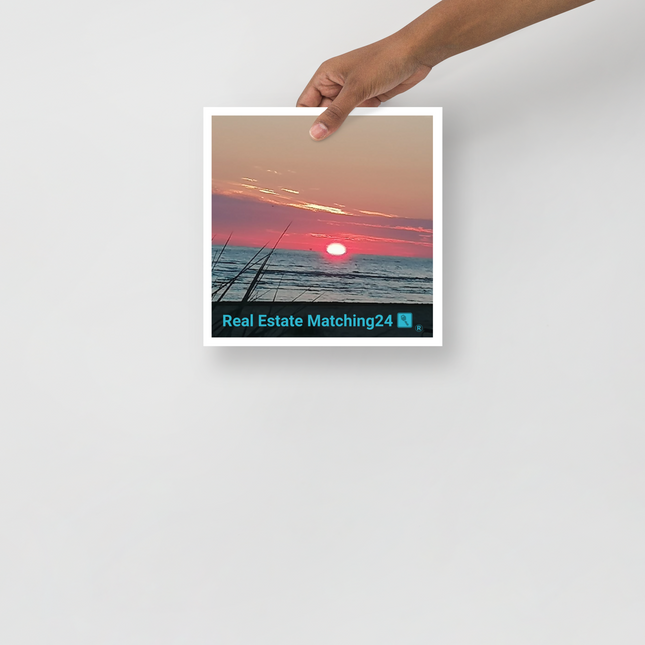 Beutiful Photo paper poster with Real Estate Matching24 Logo